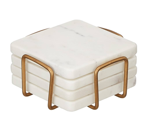 Dessous de verre en marbre personnalisé café thé vin mariage maison cadeau en laiton support tapis et tampons artisanat Top vente - Product Image 1