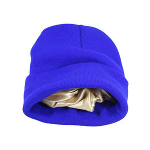 Women Satin Lined Knit Acrylic Winter Soft <b>Slouchy</b> Warm Cuffed <b>Beanie</b> Hat 2026 - Product Image 4