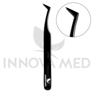 แหนบต่อขนตาปลายแหลมทำจากสแตนเลสสีดำทั้งชิ้น - Product Image 6