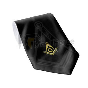 Corbata Masónica Informal Ecológica de Tela de Poliéster para Hombre, Diseño Personalizado, Lista para la Venta - Product Image 1