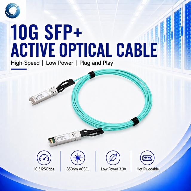 10G SFP+ Active Optical Cable 850nm AOC for Data Center Switch Server and Storage Network Connection
