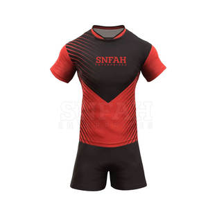 Uniformes de rugby personnalisés en gros 2024 pour hommes et femmes, ensembles respirants, impression par transfert thermique, maillot de rugby d'équipe personnalisé, 100% polyester - Product Image 4