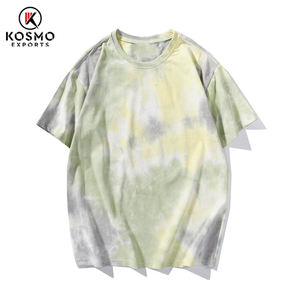 เสื้อยืดผ้าคอตตอนโอเวอร์ไซส์ของผู้ชายเสื้อยืดแฟชั่นแบบลำลองมัดย้อมเป็นมิตรต่อสิ่งแวดล้อม - Product Image 4