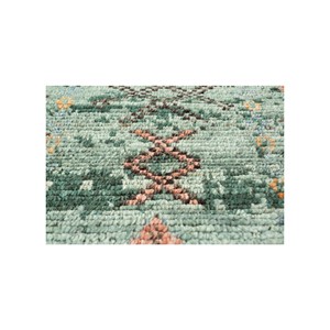 Alfombra de Lana Afgana Anudada a Mano en Verde Tomillo, con Patrón Geométrico, para Sala de Estar, Decoración de Pasillo Juvenil, 9x12 Pulgadas - Product Image 3