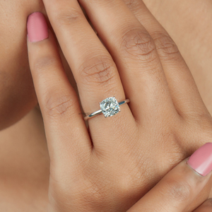 Luxury Hidden Halo <b>Moissanite</b> Diamond <b>Ring</b> for Women 1.75 Ct Cushion Cut Elongated Engagement <b>Ring</b> in Yellow Gold - Product Image 5