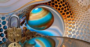 Krishan Golden Brass <b>Padlock</b> with Keys Functional Working Zinc Alloy Made Lock - Product Image 6