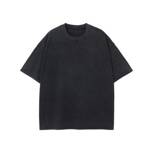 T-shirt décontracté homme 2025 de haute qualité, coupe oversize à épaules tombantes, manches courtes, en jersey uni de coton/fibre de bambou respirant, grande taille - Product Image 5