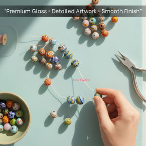 EXCEL EXPORTS Handmade <b>Crystal</b> Lampwork Glass Beads Multi Style <b>for</b> Fashion Jewelry Making Multi-Style Bead Mixes - Product Image 4