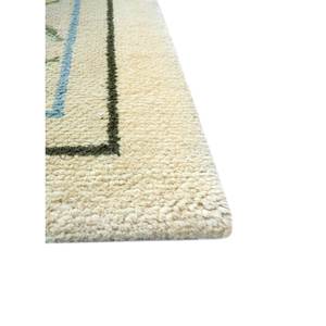 Alfombra de Lana Anudada a Mano Aalam Verde con Patrón Floral Abstracto para Sala de Estar, Pasillo, Rectangular, Modelo Juvenil-Pae-5955 - Product Image 4