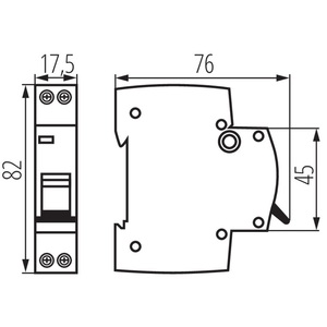 เบรกเกอร์วงจร Ideal 1P+N C6 6A 230V 50Hz ได้รับการรับรองมาตรฐาน CE - Product Image 3