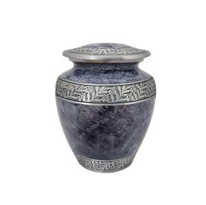 Urne adulte de conception de marbre gris classique crémation pour les cendres humaines sacrées meilleure vente urne souvenir de 9 pouces - Product Image 1
