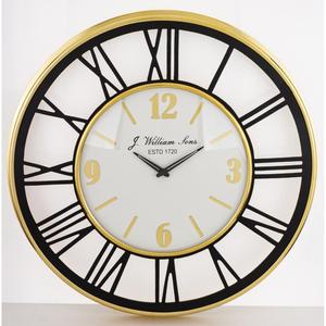 Handicrafts Round Gold Frame Metal Wall <b>Clock</b> Roman Number Patterns Living Room Bedroom Decoration Luxury <b>Clocks</b> Home Decor - Product Image 6