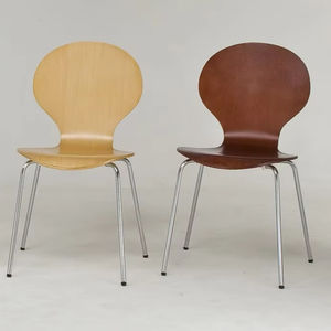 Mesa y sillas de comedor de diseño moderno, muebles apilables de madera para el hogar con aplicación en la cocina - Product Image 1