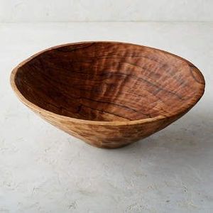 EVITAR PERFECTO ARTESANÍA VERSÁTIL Tazón de masa de madera Hecho a mano para frutas o ensaladas Vintage Casa de campo rústica de alta calidad - Product Image 4