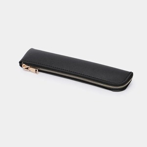 Hot Selling Eco-Friendly Large Capacity Genuine Leather Pen Pencil Pouch High Quality Custom Slim Case for Office School - Product Image 2