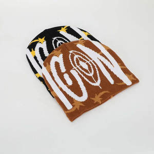 OEM Fabricante de logotipo personalizado Hiphop Streetwear de punto Beanie Furry Fuzzy Mohair Beanie Sombrero de invierno - Product Image 5