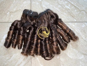 Top Grade 360 Lace Frontal Haute Qualité Double Dessiné Vierge Remy Extensions de Cheveux Humains Doux Vague Curl Styles Lâche Profonde Bundle - Product Image 4