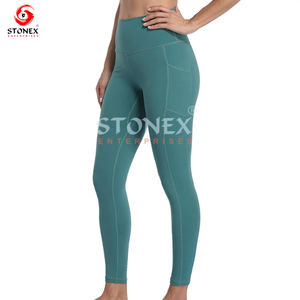 Pantalones de Yoga de cintura alta para mujer, nueva moda, transpirables, con estampado de leopardo, mallas sin costuras de punto, entrenamiento, Fitness, conjuntos de Spandex - Product Image 5