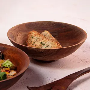 Bol en bois naturel fait à la main pour la cuisine servant Design moderne RMW Brand-Salad Cereal & Rice Home Use Wholesale - Product Image 2