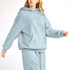 Hombres de alta calidad de invierno precio al por mayor logotipo personalizado superventas tela High Street mujeres sudaderas con capucha de gran tamaño - Product Image 3