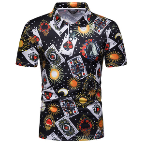 เสื้อโปโลลำลองผ้าโพลีเอสเตอร์สำหรับผู้ชายแห้งเร็วเสื้อทำงานกอล์ฟแขนสั้นระบายอากาศได้ดีพิมพ์ลายผ้าถักไซส์ใหญ่ - Product Image 4