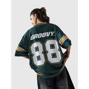 เสื้อบาสเก็ตบอลเด็กหญิง รุ่น 88 สำหรับกีฬากรีฑา ไซส์ XL แขนสั้น ผ้าโพลีเอสเตอร์ พิมพ์ลายด้วยเทคนิค Sublimation พร้อมหมายเลข - Product Image 3