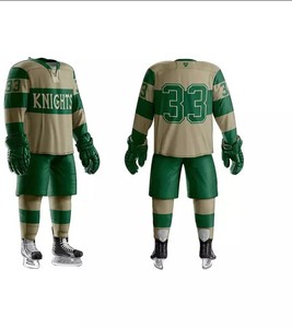 Uniforme de Hockey sobre hielo 100% poliéster para hombre, uniforme de entrenamiento, venta al por mayor - Product Image 5