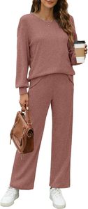 Top Selling Women's Cotton 2-Piece Fleece <b>Tracksuits</b> Windproof Jogger Sets <b>Plain</b> Sweat Suit Loungewear for Winter Athletes - Product Image 5