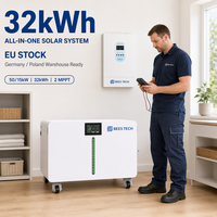 Système Solaire pour Tiny House - Batterie Lithium 32kWh 51.2V 640Ah avec Bande LED et Onduleur 50kW/15kW pour Alimentation Hors Réseau - Stock UE