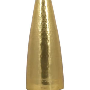 แจกันเหล็กสไตล์ชายฝั่งรุ่นใหม่ล่าสุดปี 2026 แจกันโลหะพร้อมฐานกลมคอสูงชุบทอง ตกแต่งบ้านลายสลัก - Product Image 5