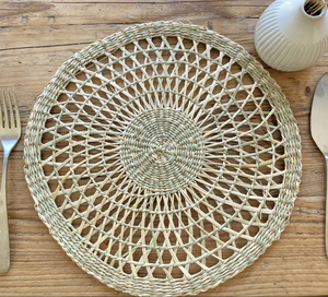 หวายทอมือธรรมชาติ Placemat โต๊ะรองแก้วโต๊ะตกแต่งอาหารค่ําเสื่อโต๊ะสําหรับอาหารค่ําเครื่องดื่มแผ่นความร้อนทําโดยเวียดนามผลิต - Product Image 6