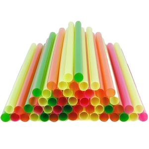 Haute qualité nouveau coloré jetable en plastique Milkshake Jumbo Top Smoothie pailles grandes pailles à boire lait thé pailles - Product Image 1
