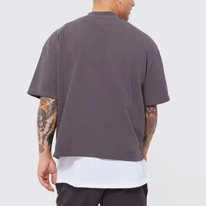 Camisetas extragrandes para hombre, ideales para jóvenes adultos y amantes de la moda. Camisetas extragrandes de corte holgado para hombre, fáciles de combinar. - Product Image 3