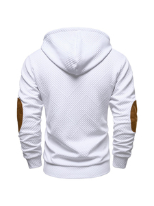 Sweat à capuche ample pour homme, couleur unie, tie-dye/uni, broderie 3D, tricoté, sportif, décontracté, vintage, imperméable - Product Image 2