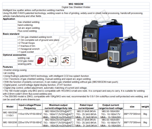 RILAND MIG 180 GDM soldadores máquinas MMA <span class=keywords><strong>TIG</strong></span> 3 en 1 - Product Image 6