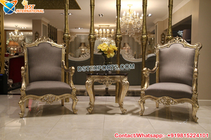 เก้าอี้ Guruji รูปสิงโตทำมือรูปสิงโตโบราณ,เก้าอี้สิงโตทองคำสำหรับมหาราชาคิงไซส์เก้าอี้สิงโตสำหรับห้องมาสเตอร์ - Product Image 3