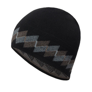 Bonnet élégant en jacquard, nœuds à pois, camouflage, logo personnalisé, bonnet chaud en tricot pour la promotion de l'équipe de vêtements de plage à la mode, conception OEM - Product Image 1