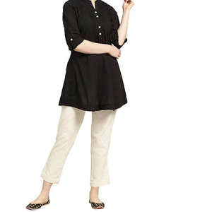 Pantalons pour femmes en toile avec logo personnalisé, taille mi-haute élastique, devant plat, nouvelle arrivée, taille plus, pantalons de survêtement, prix raisonnable - Product Image 5