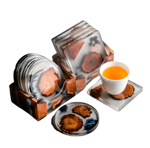Resin and <b>Wooden</b> coaster <b>Placemat</b> Coaster Customize Cup Coaster for Home Use for Customized Sale - Product Image 2