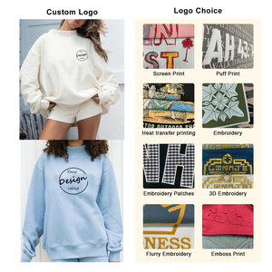 Personalizado Mockneck algodón francés Terry bordado liso otoño 360 GSM mujeres de gran tamaño Revrsizble Mock Neck sudadera - Product Image 2