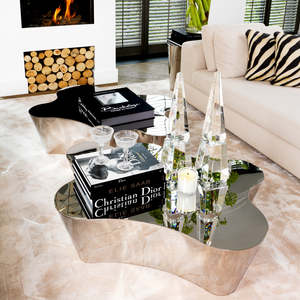 Contemporary Sceptre <b>Coffee</b> <b>Table</b> with Durable Metal Frame Decorative Living Room Side Furniture for Home Use - Product Image 4