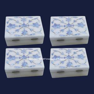 แบรนด์สินค้าคุณภาพชั้นนำกล่องหินอ่อนฝังหินอ่อนที่ทันสมัยพร้อมวัสดุแม่ของมุกใช้สำหรับเก็บเครื่องประดับของขวัญ - Product Image 5