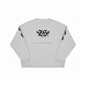 เสื้อสเวตเตอร์คอตตอนผสมน้ำหนัก370แกรม, เสื้อวอร์มคอลูกเรือออกแบบปักและพิมพ์ลายได้ตามสบาย - Product Image 2