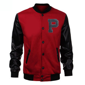 Flyingkick Enterprises Latest Luxury Letterman Custom Chenille Embroidery Patch <b>Work</b> Leather Sleeves Varsity Jacket for Men HIGH - Product Image 1