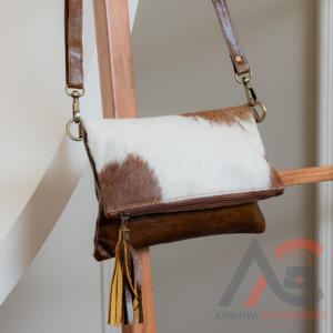 Nuevo estilo occidental Hair On Hide Fur Bolsos de hombro de cuero de alta calidad de moda de piel de vaca genuina Sling Side Handbag - Product Image 4