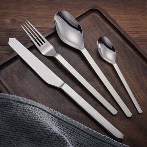 Cubiertos de acero inoxidable, mango de madera sencillo pulido con espejo plateado, gran necesidad - Product Image 3