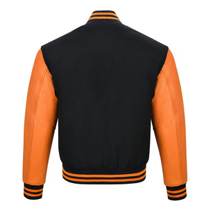 Venta al por mayor de lana personalizada de invierno Letterman chaqueta de los hombres Varsity Bomber abrigo grueso chaqueta de béisbol OEM uniforme escolar chaqueta - Product Image 6