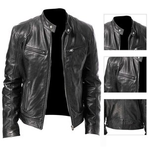 Alta calidad de cuero genuino para hombre chaquetas de bombardero al por mayor elegante invierno moda prendas de vestir exteriores fabricante - Product Image 4