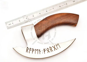 Hacha Vikinga para Pizza de Acero con Alto Contenido de Carbono de Grado Industrial, Mango de Madera de Fresno, Doble Hoja, Filo de Corte de 3 Pulgadas, Personalizable, Disponible en Stock - Product Image 3