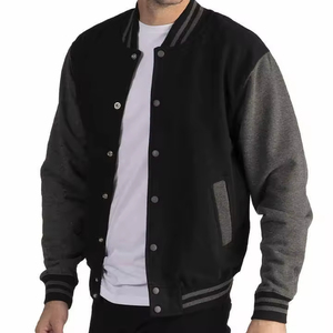 Veste universitaire réversible unisexe de haute qualité pour l'hiver |   Manches en cuir avec corps en laine |   Logo brodé personnalisé |   Design patchwork | - Product Image 1